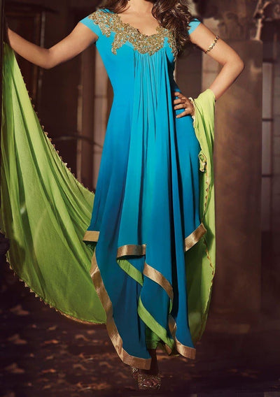 Desi Girl Priyanka Chopra Designer Anarkali Suit: Deshi Besh.