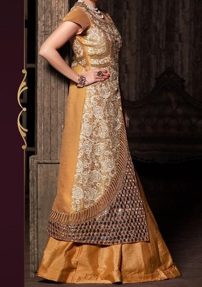 Dia Mirza In Princess Designer Lehenga Style Suit: Deshi Besh.