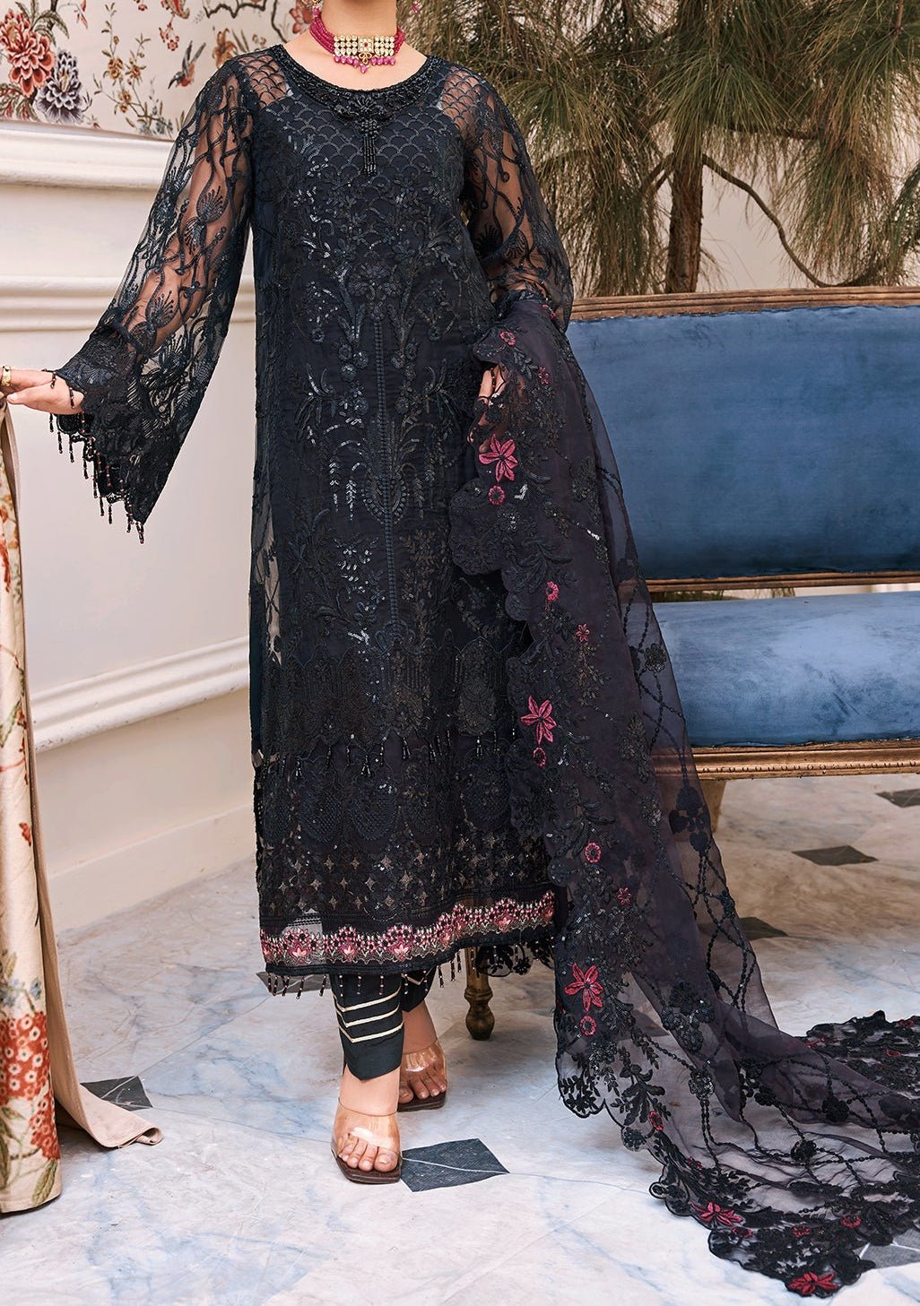 Emaan Adeel Designer Pakistani Organza Dress - db21448