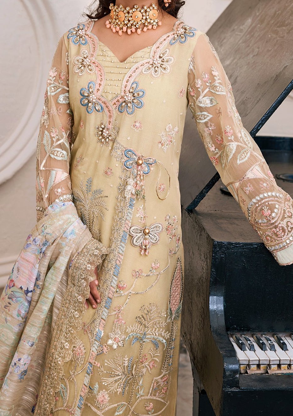Emaan Adeel Designer Pakistani Organza Dress - db21452