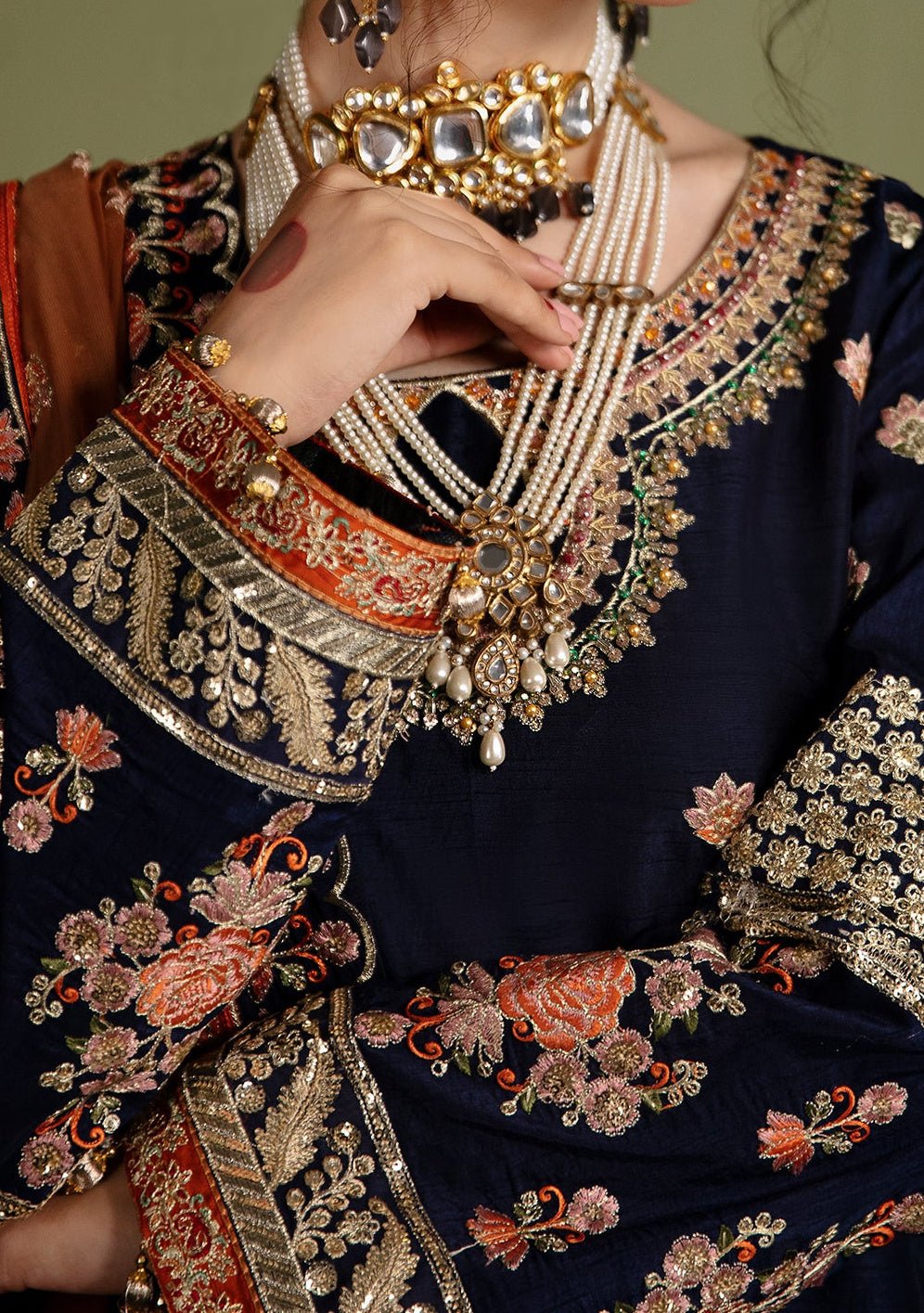 Emaan Adeel Divani Pakistani Luxury Silk Dress - db24327