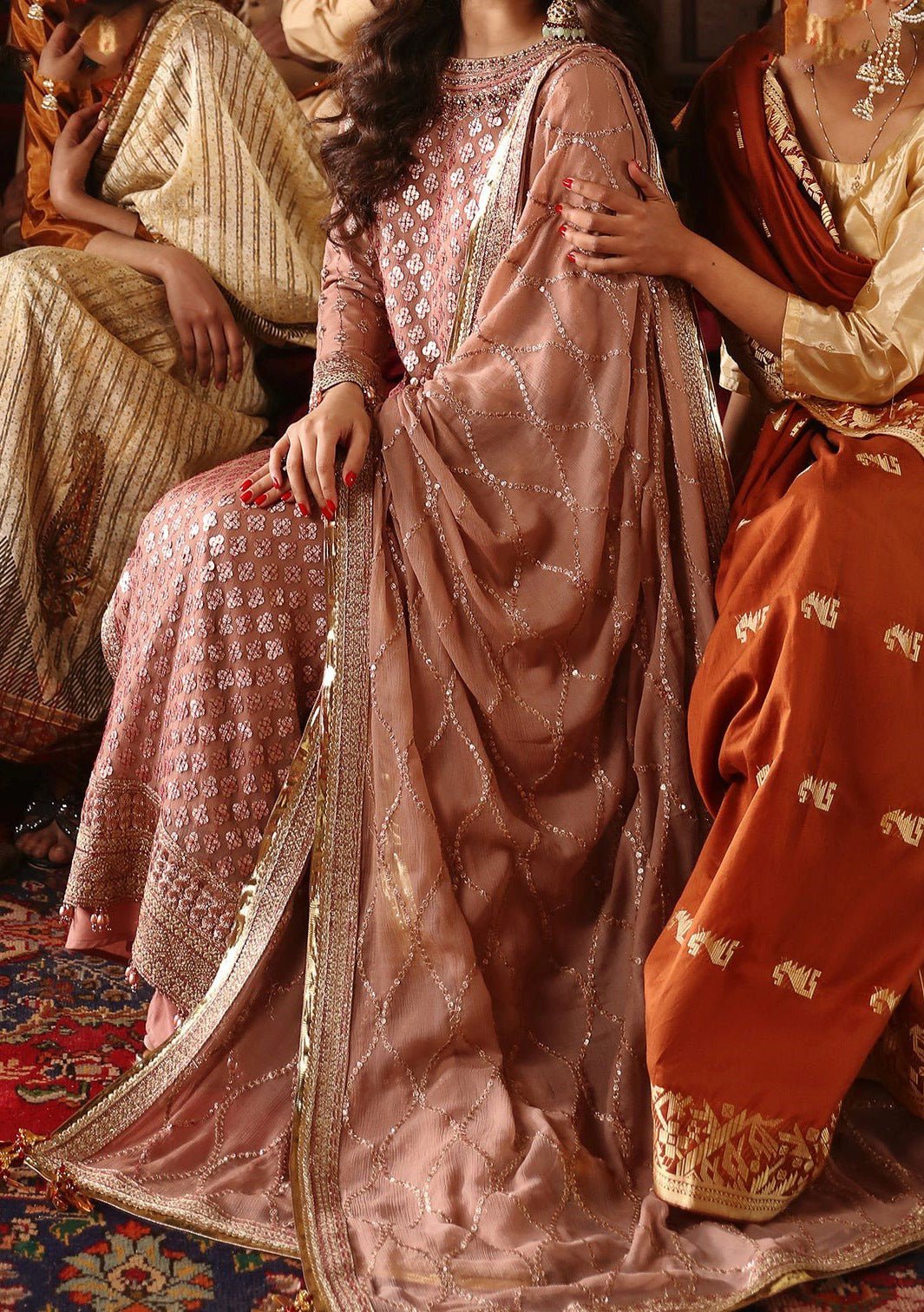 Emaan Adeel Ghazal Pakistani Luxury Chiffon Dress - db25391