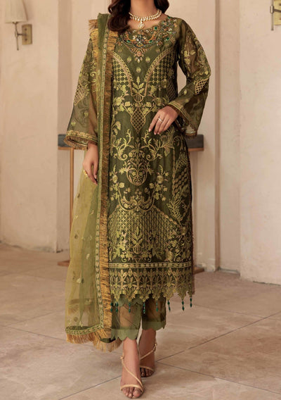 Emaan Adeel Le Festa Luxury Pakistani Chiffon Dress - db19929