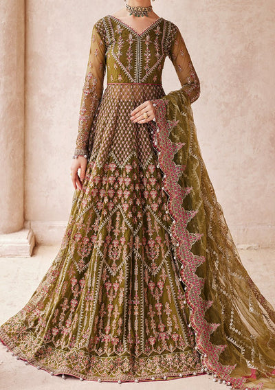Emaan Adeel Pakistani Luxury Anarkali Net Dress - db22657