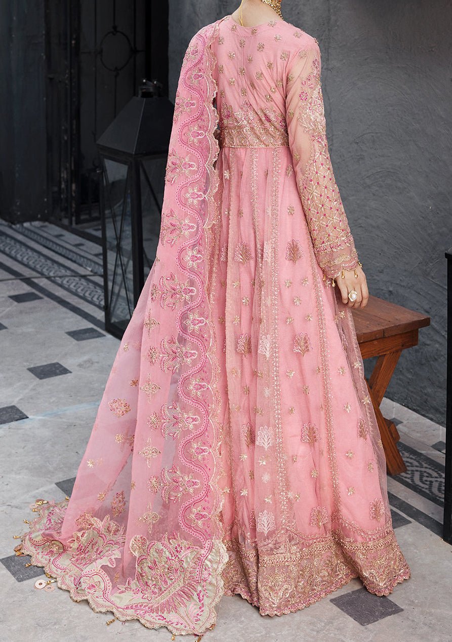 Emaan Adeel Pakistani Luxury Anarkali Net Dress - db23359