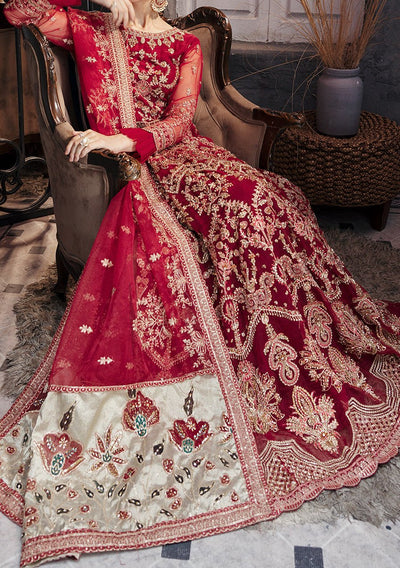 Emaan Adeel Pakistani Luxury Anarkali Net Dress - db23356