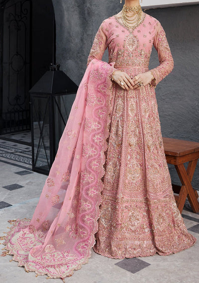 Emaan Adeel Pakistani Luxury Anarkali Net Dress - db23359