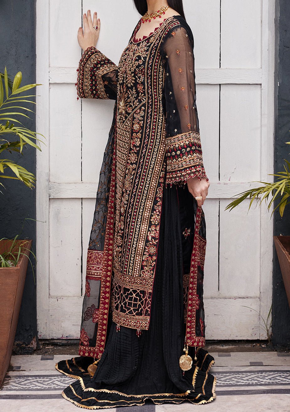 Emaan Adeel Pakistani Luxury Organza Dress - db23358