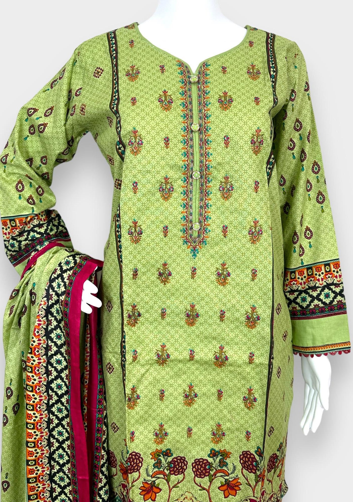 Embroidered 3 Pieces Pakistani Cotton Dress - db24367