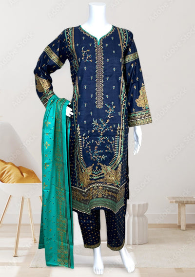 Embroidered 3 Pieces Pakistani Cotton Dress - db25693