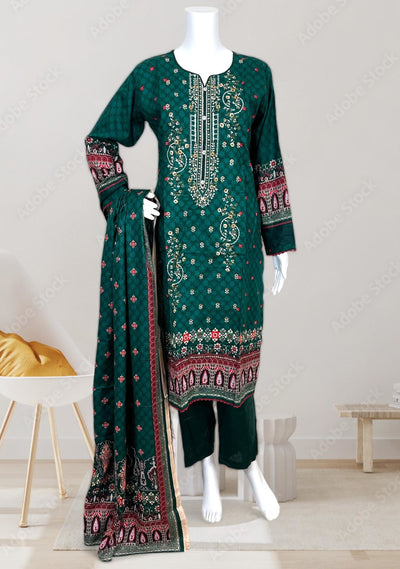 Embroidered 3 Pieces Pakistani Cotton Dress - db24360
