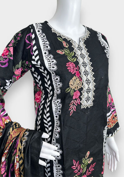 Embroidered 3 Pieces Pakistani Cotton Dress - db25694