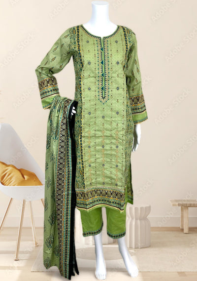 Embroidered 3 Pieces Pakistani Cotton Dress - db24614