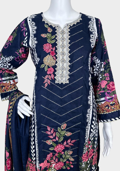 Embroidered 3 Pieces Pakistani Cotton Dress - db25695