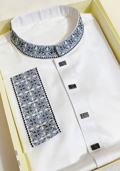 Embroidered Jacquard Cotton Punjabi - db25624