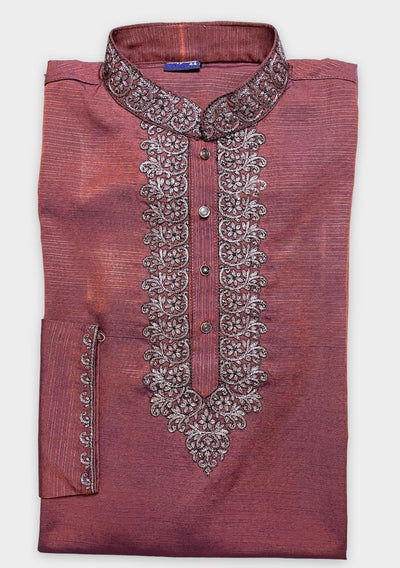 Embroidered Mixed Cotton Punjabi - db21712