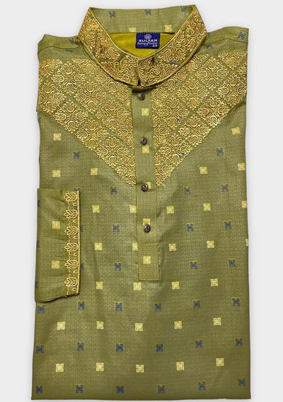 Embroidered Mixed Cotton Punjabi - db21727