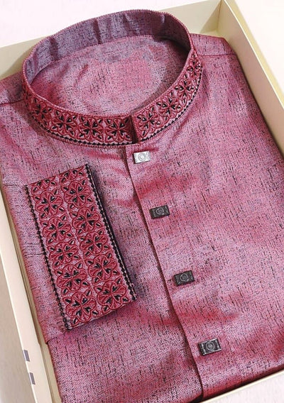 Embroidered Mixed Cotton Punjabi - db25610