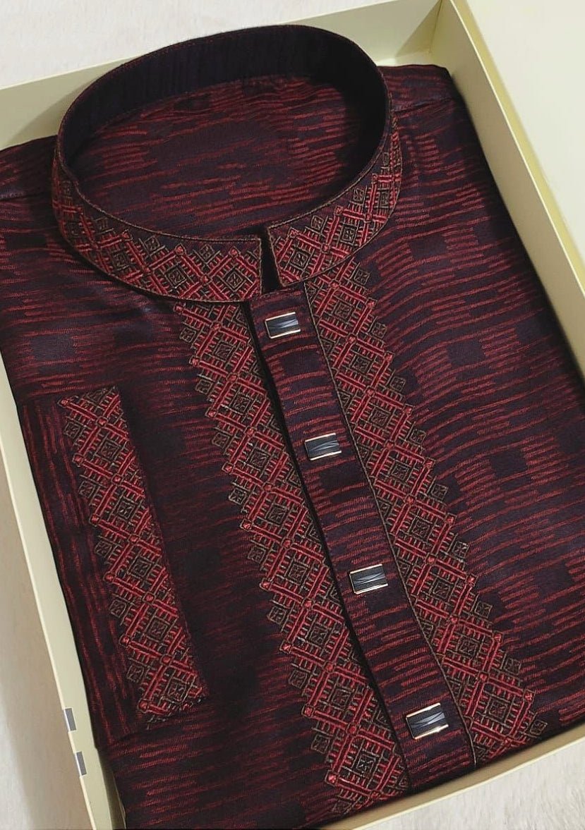 Embroidered Mixed Cotton Punjabi - db25601