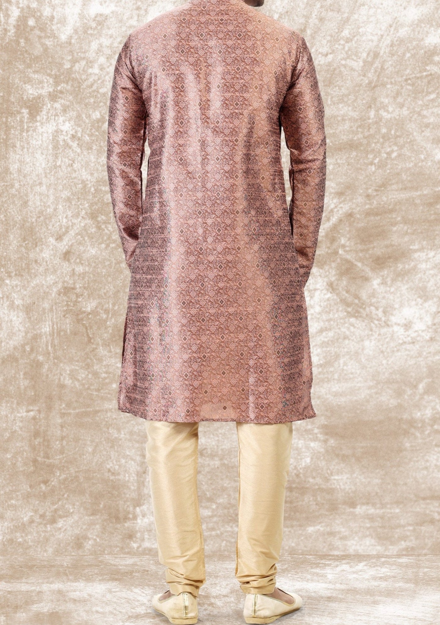 Embroidered Party Wear Jacquard Kurta Pajama Set - db21466