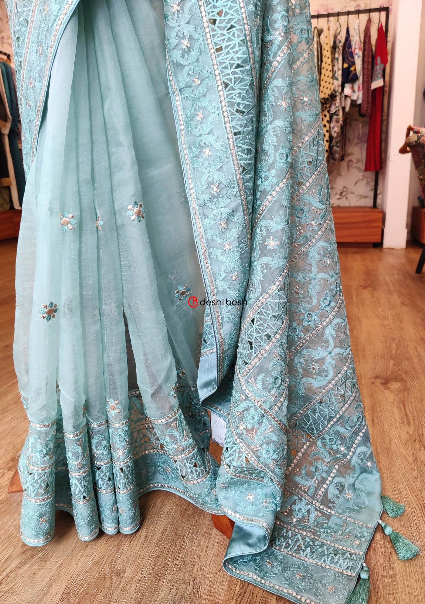 Exclusive Boutique Designer Muslin Saree - db20816