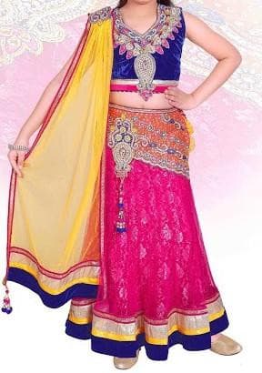 Exclusive Girl's Party Wear Designer Lahenga Choli: Deshi Besh.