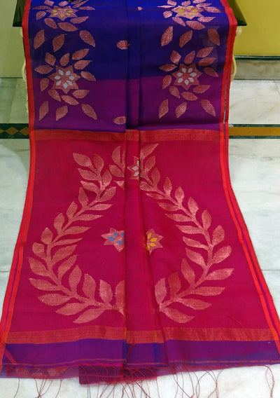 Exclusive Traditional Hand Woven Muslin Jamdani Saree - db19229