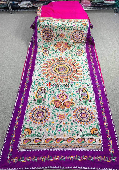 Exclusive Traditional Kantha Stitch Saree - db20289