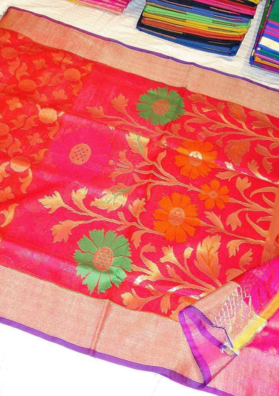 Exclusive Traditional Tassar Jamdani Silk Saree: Deshi Besh.