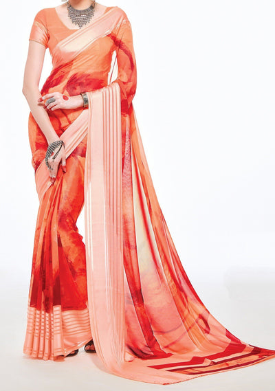 Fabulous Printed Georgette Designer Saree: Deshi Besh.