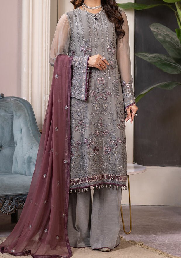 Flossie Mehsa Pakistani Luxury Chiffon Dress - db24953