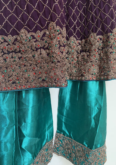 Girl's Gorgeous Pakistani Style Sharara Suit: Deshi Besh.