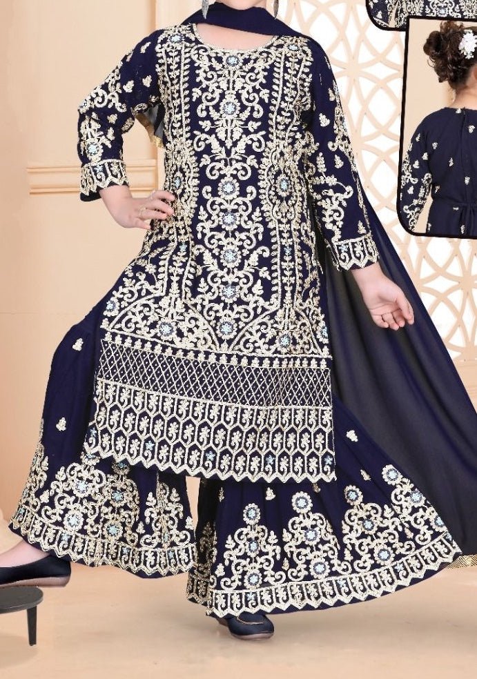 Girl's Indian Party Wear Designer Sharara Suit - db18673