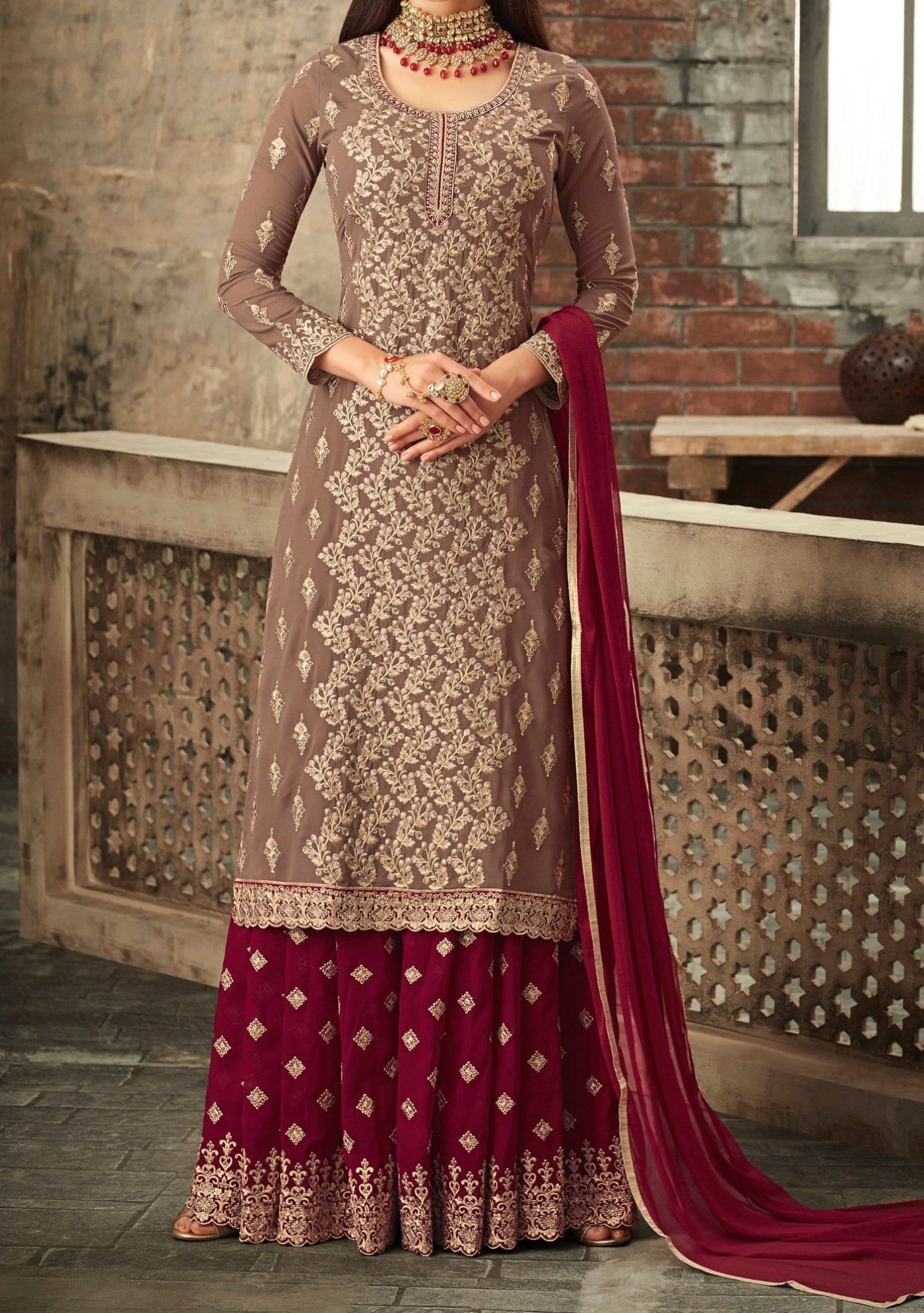 Glamour Mohini Designer Party Wear Palazzo Suit - db20292