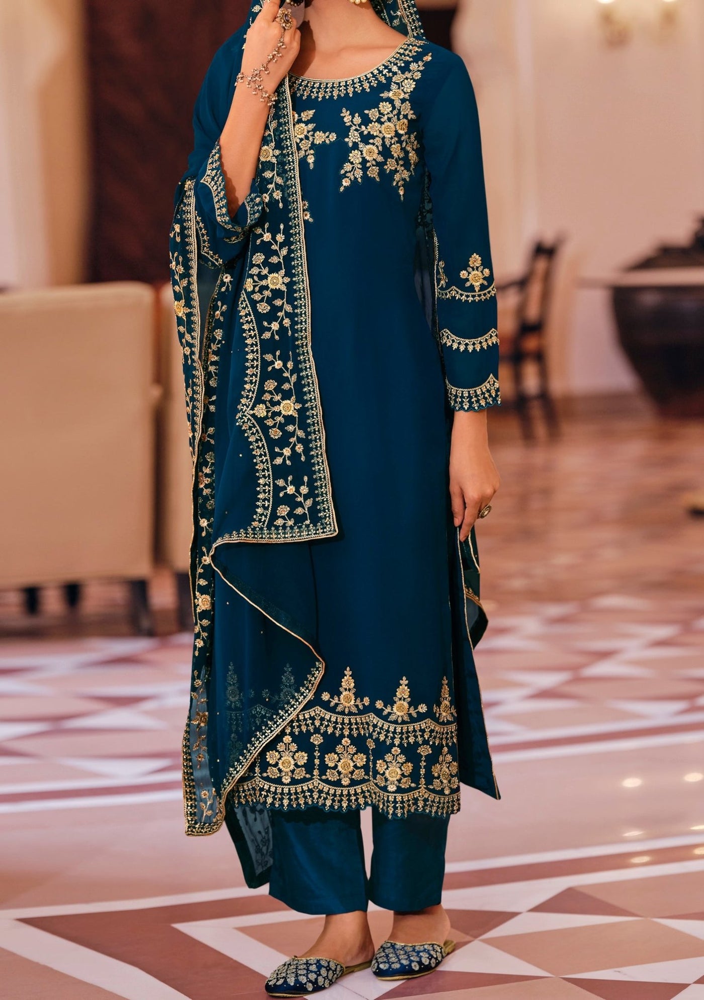 Glossy Designer Naz Party Wear Salwar Suit - db17956