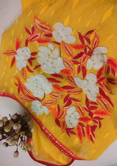 Gorgeous Boutique Designer Embroidered Jamdani Saree: Deshi Besh.