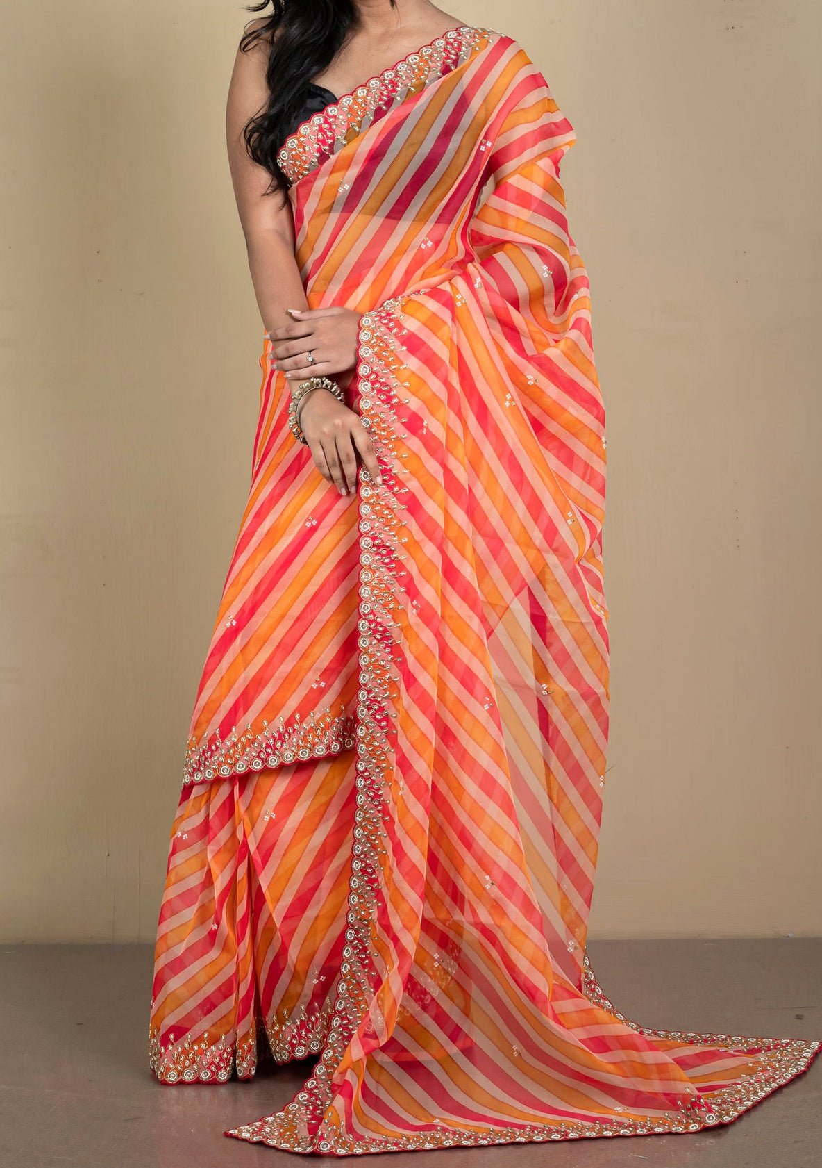 Handloom Soft Organza Zardosi Silk Saree - db23809