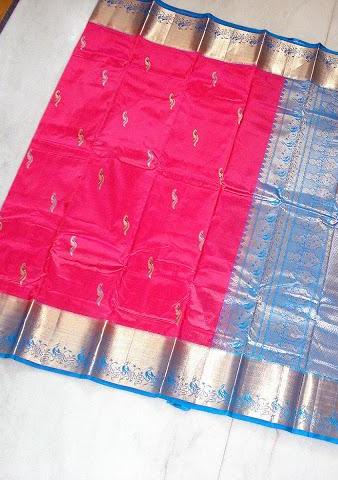 Handloom Traditional Pure South Katan Silk  Saree: Deshi Besh.