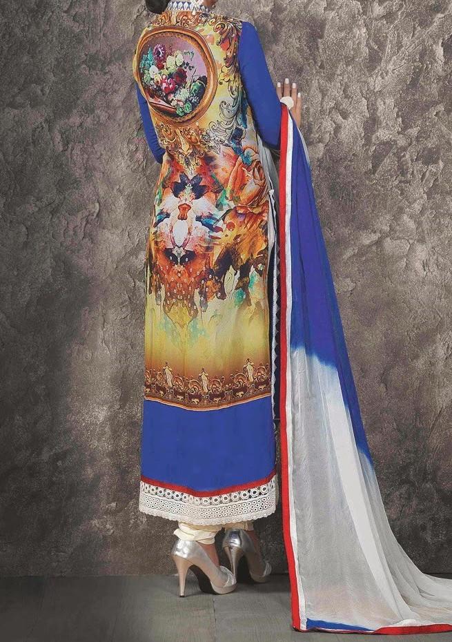 Haute Couture Designer Georgette Salwar Suit: Deshi Besh.
