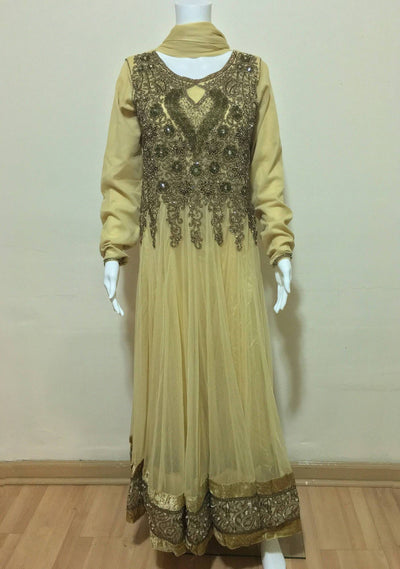 Heavy Handwork Gorgeous Stone Anarkali Suit: Deshi Besh.