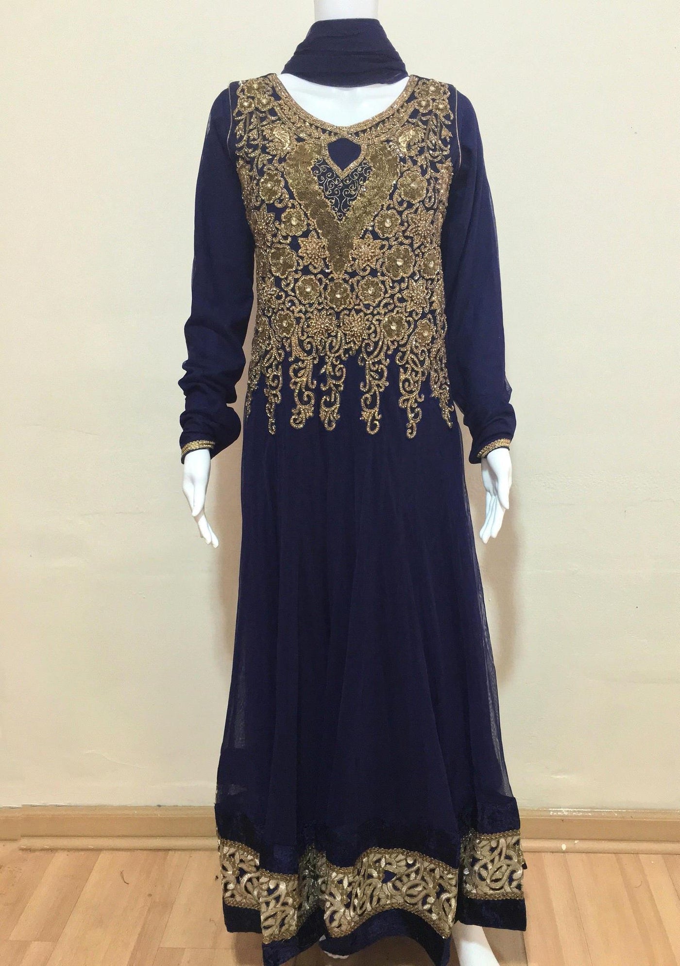 Heavy Handwork Gorgeous Stone Anarkali Suit: Deshi Besh.