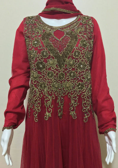Heavy Handwork Gorgeous Stone Anarkali Suit: Deshi Besh.