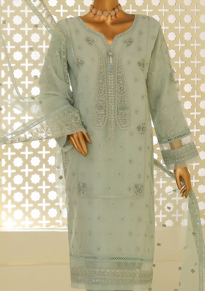 HZ Ready Made Embroidered Formals Organza Dress - db24514