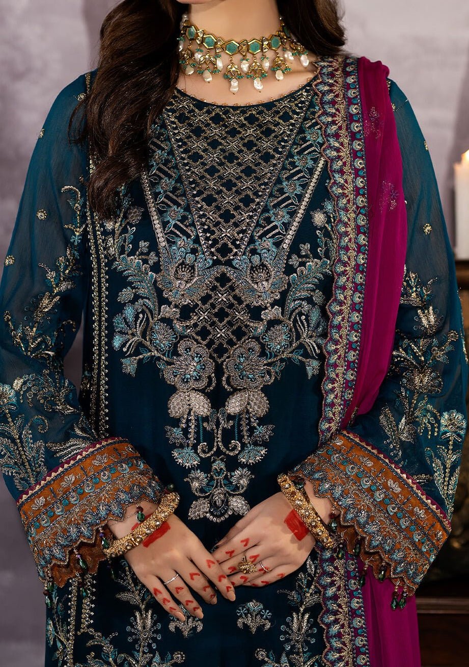 Imrozia Carmen Pakistani Luxury Chiffon Dress - db25220