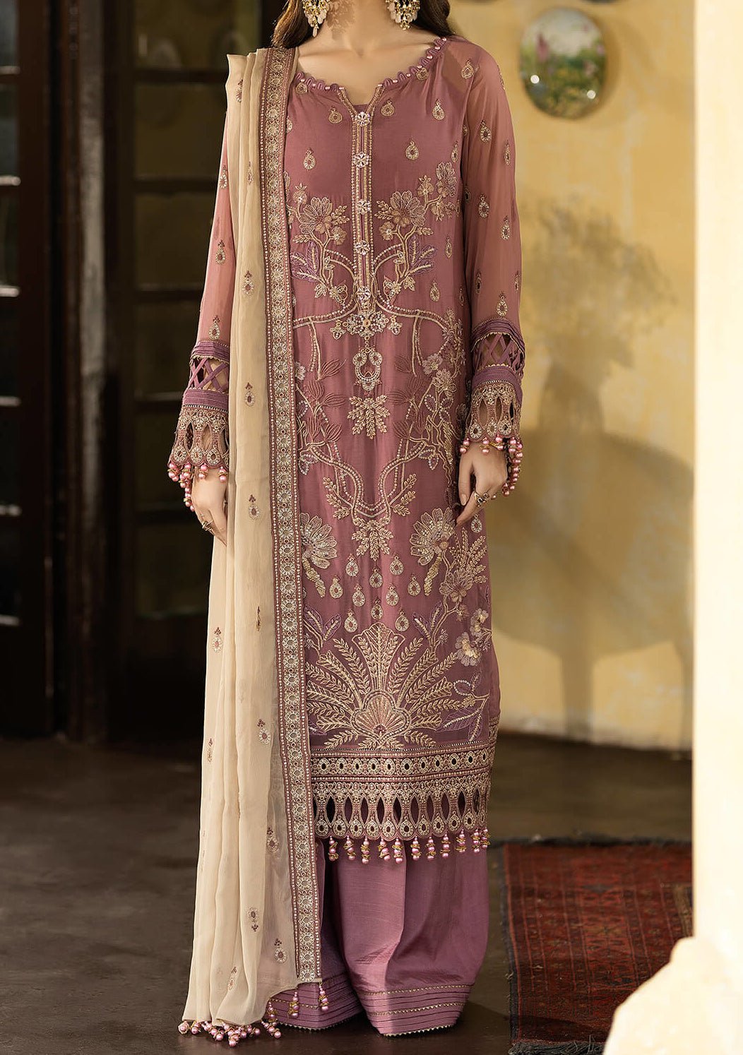Imrozia Isla Pakistani Luxury Chiffon Dress - db25227
