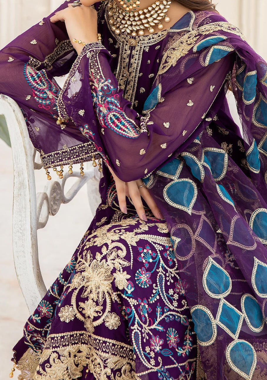 Imrozia Naqsh Pakistani Luxury Chiffon Dress - db23948