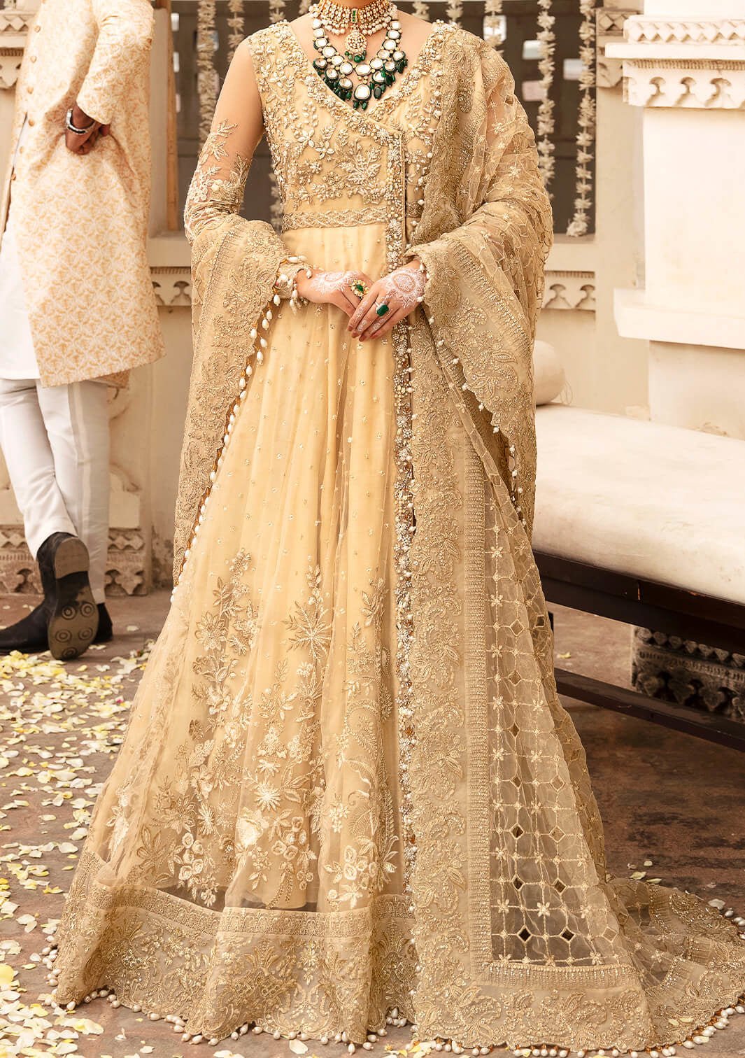 Imrozia Siara Pakistani Luxury Net Anarkali - db24900