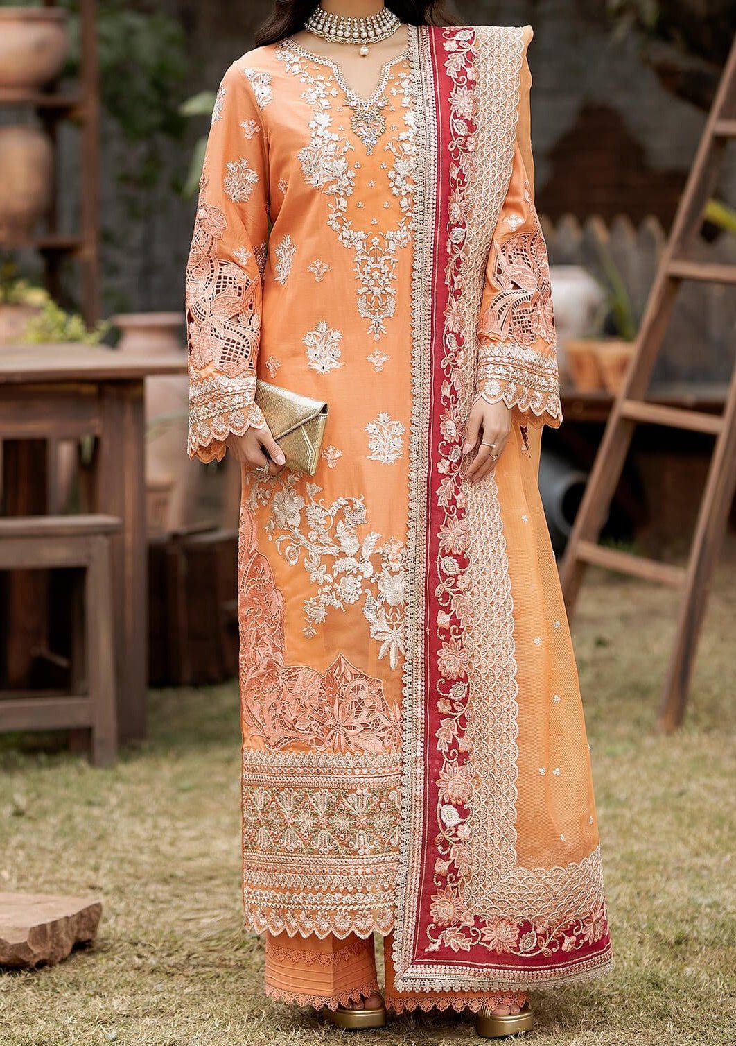 Imrozia Zafiah Pakistani Luxury Lawn Dress - db25418