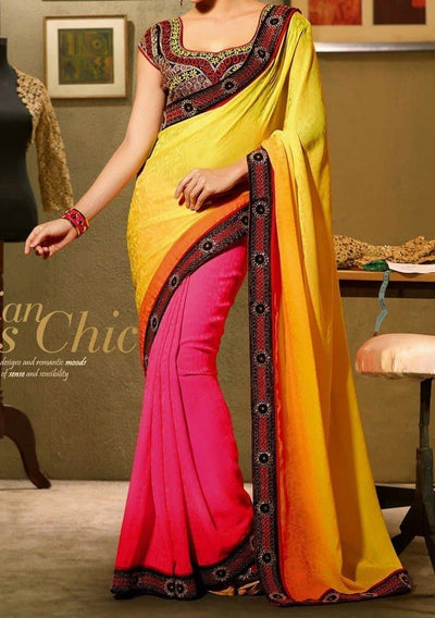 Indian Cross Chic Esclusive Designer Saree: Deshi Besh.