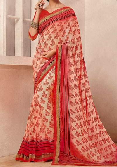 Indian Printed Georgette Saree - db21813